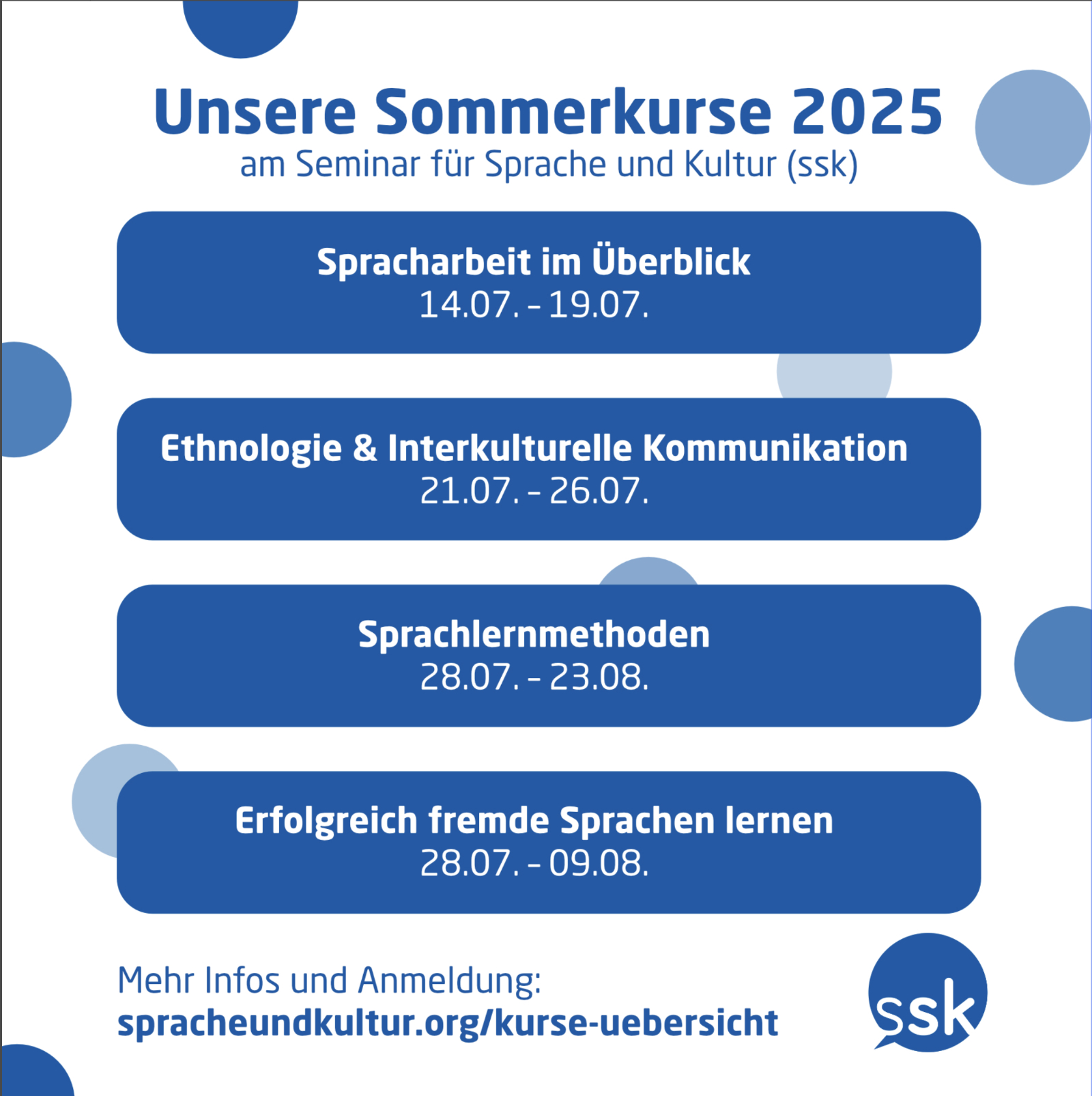 Sommerkurse ssk 2025